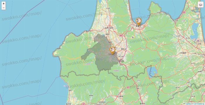 青森県の串カツ田中の店舗地図