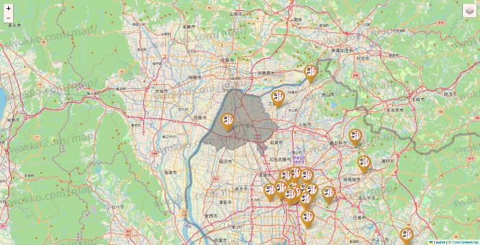 愛知県の串カツ田中の店舗地図