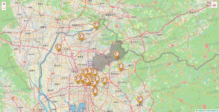 愛知県の串カツ田中の店舗地図