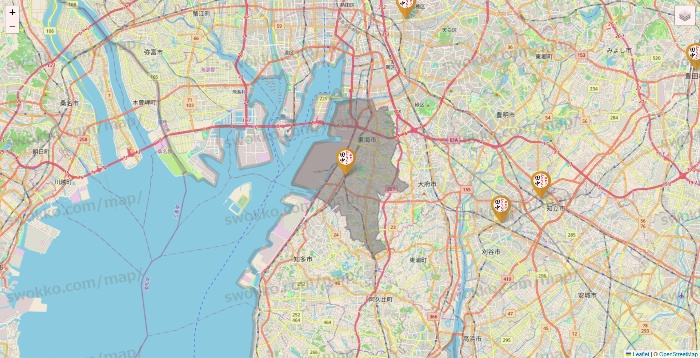 愛知県の串カツ田中の店舗地図