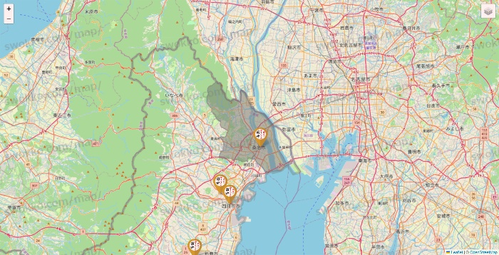 三重県の串カツ田中の店舗地図
