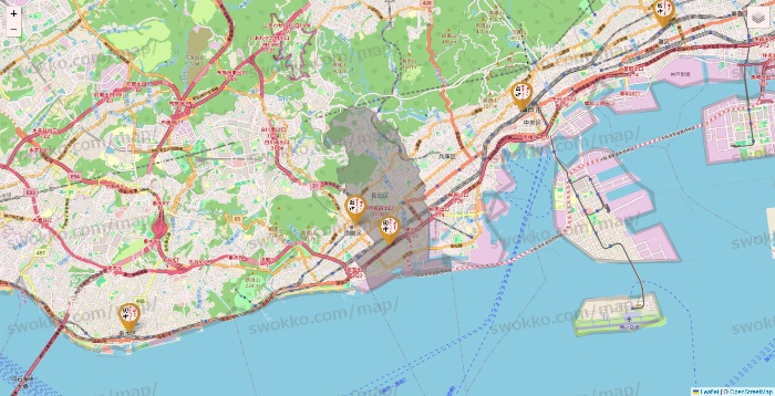 兵庫県の串カツ田中の店舗地図