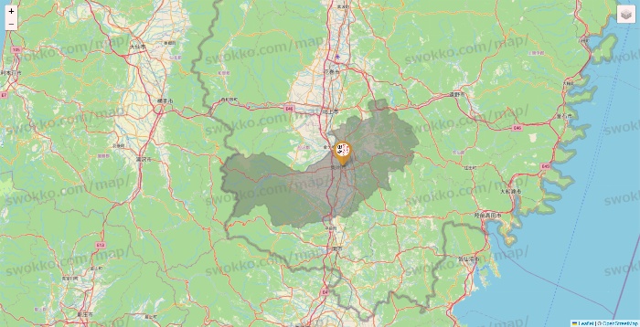 岩手県の串カツ田中の店舗地図
