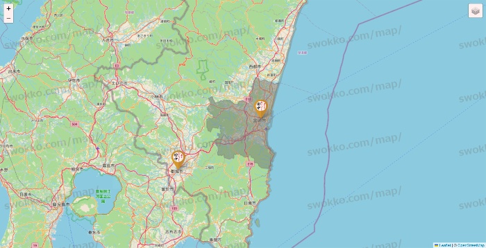 宮崎県の串カツ田中の店舗地図