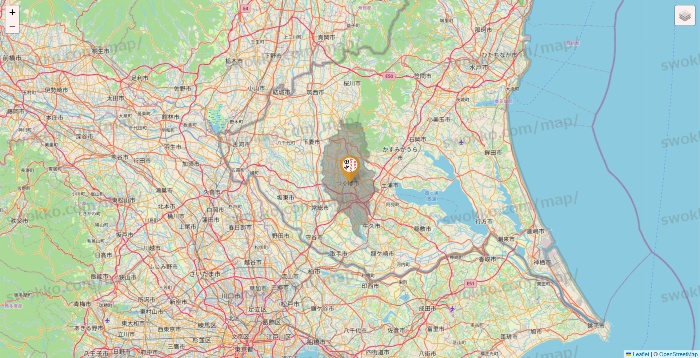 茨城県の串カツ田中の店舗地図
