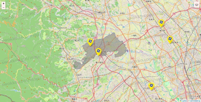 埼玉県のレモン（LEMON）の店舗地図