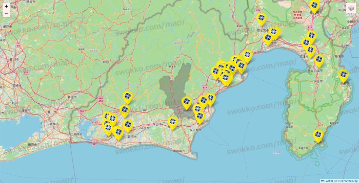 静岡県のレモン（LEMON）の店舗地図