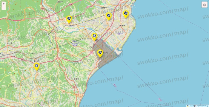 静岡県のレモン（LEMON）の店舗地図