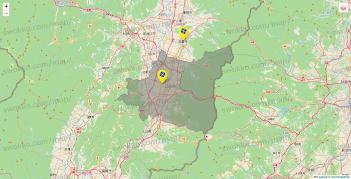 山形県のレモン（LEMON）の店舗地図