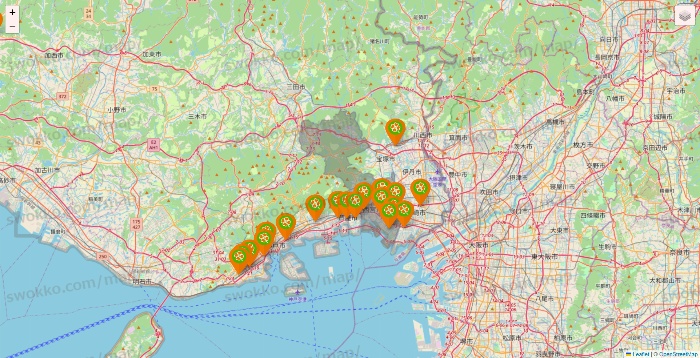 兵庫県のライフ（ビオラル、セントラルスクエア、Miniel）の店舗地図