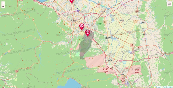北海道のロピアの店舗地図