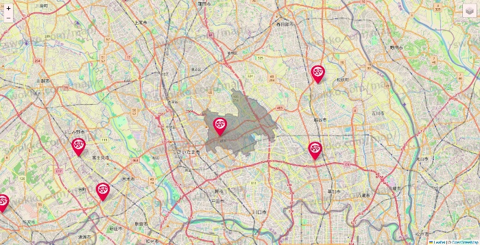 埼玉県のロピアの店舗地図