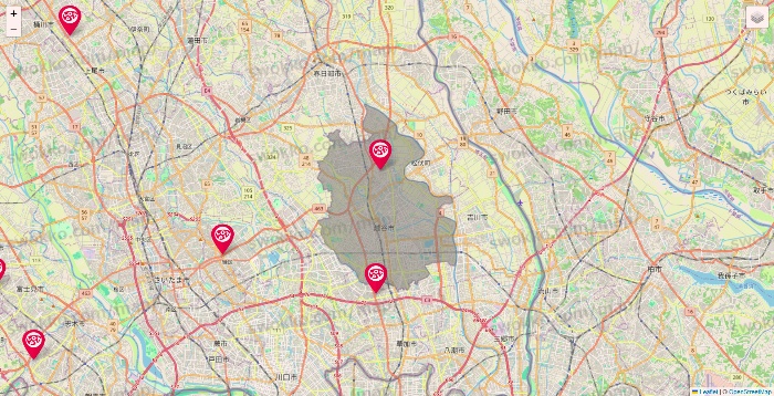 埼玉県のロピアの店舗地図