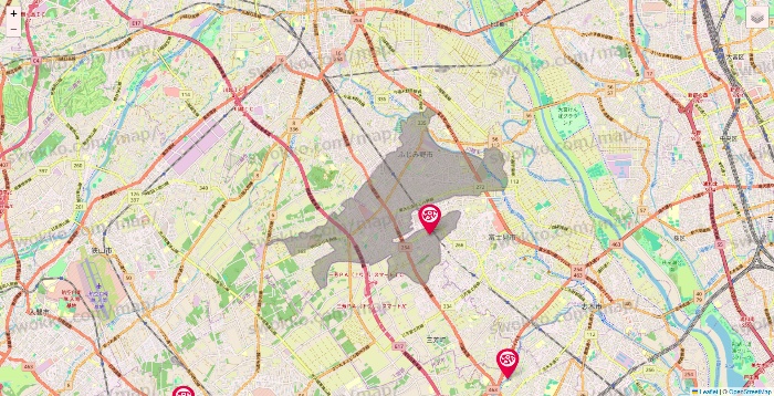 埼玉県のロピアの店舗地図