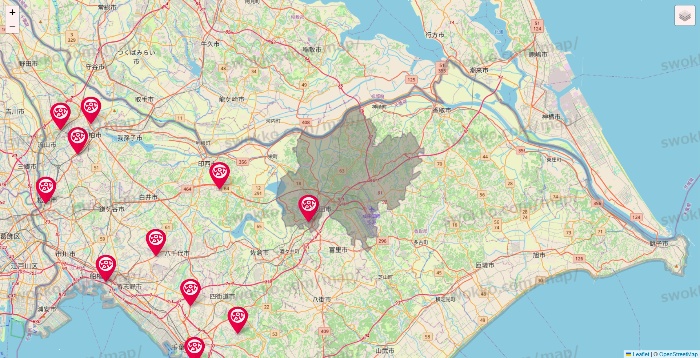 千葉県のロピアの店舗地図