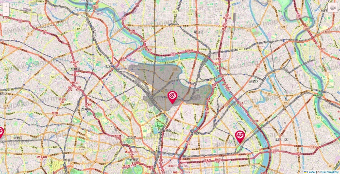 東京都のロピアの店舗地図