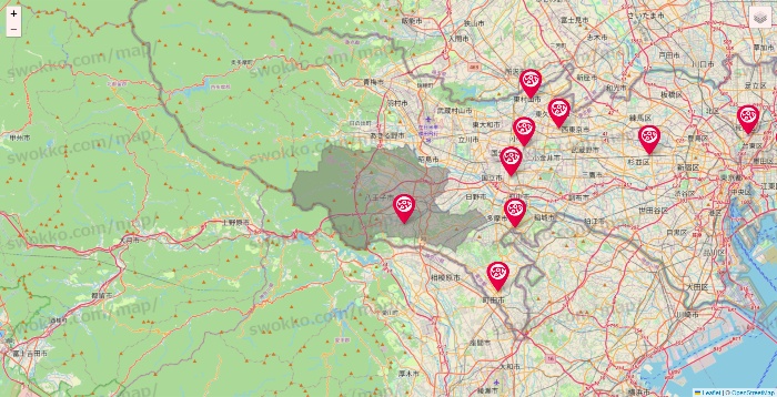 東京都のロピアの店舗地図