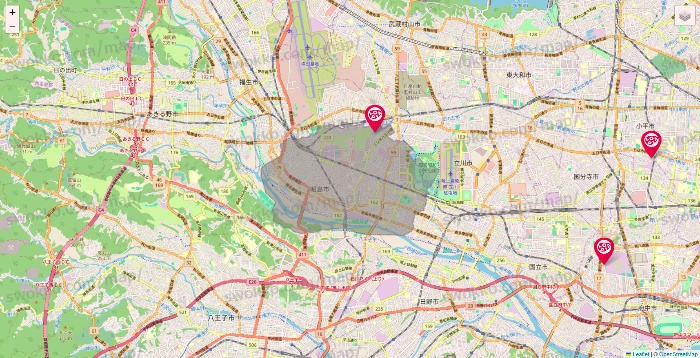 東京都のロピアの店舗地図