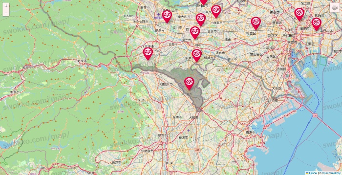 東京都のロピアの店舗地図