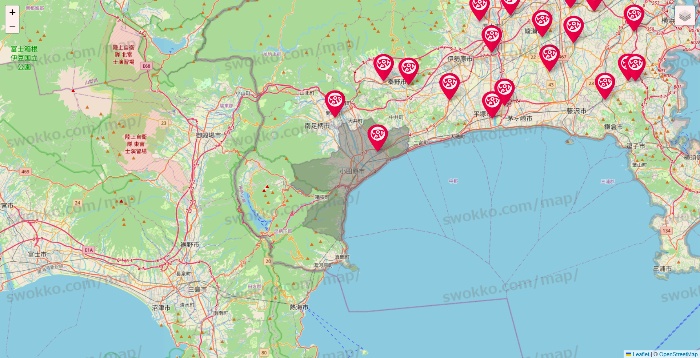 神奈川県のロピアの店舗地図