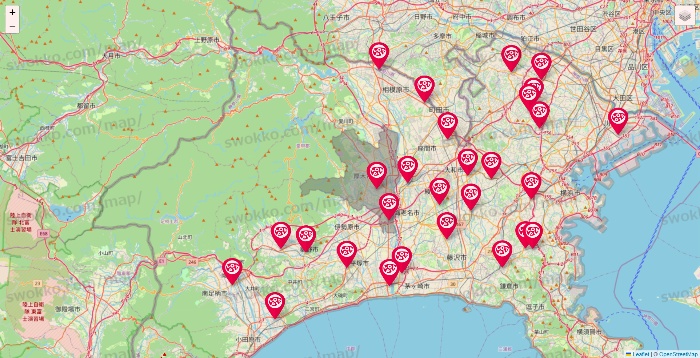 神奈川県のロピアの店舗地図
