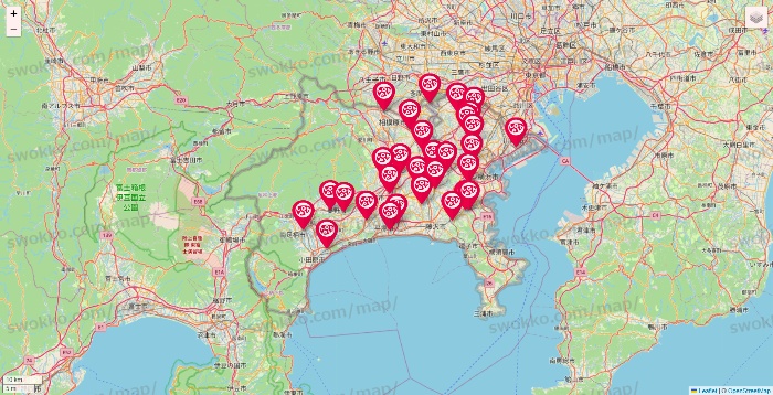 神奈川県のロピアの店舗地図