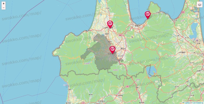 青森県のロピアの店舗地図