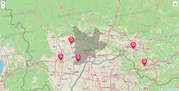 岐阜県のロピアの店舗地図