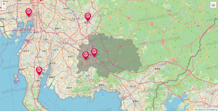 愛知県のロピアの店舗地図