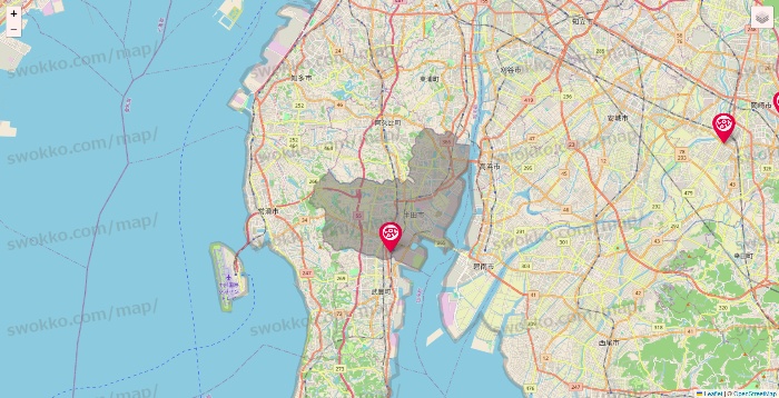 愛知県のロピアの店舗地図