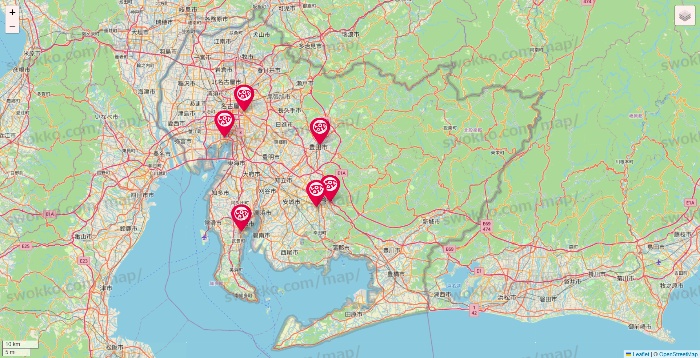 愛知県のロピアの店舗地図