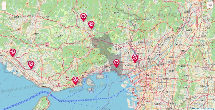兵庫県のロピアの店舗地図