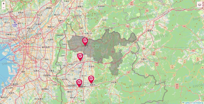 奈良県のロピアの店舗地図
