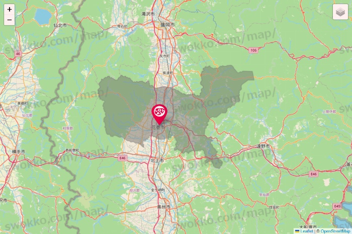 岩手県のロピアの店舗地図