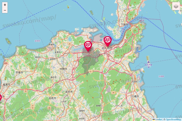 福岡県のロピアの店舗地図