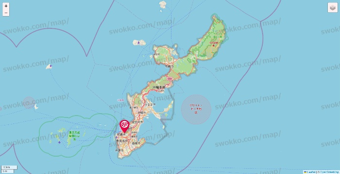 沖縄県のロピアの店舗地図
