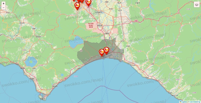 北海道のロッテリアの店舗地図