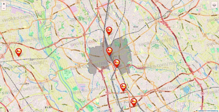 埼玉県のロッテリアの店舗地図