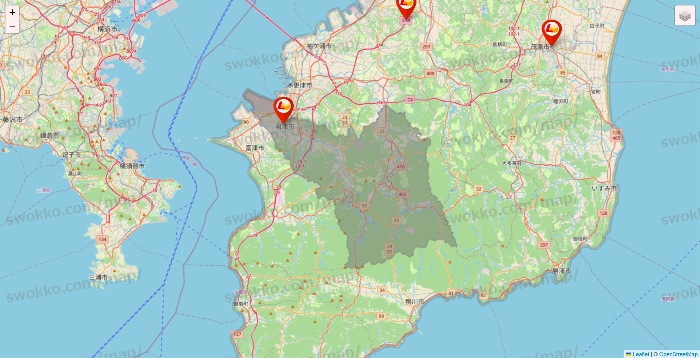 千葉県のロッテリアの店舗地図