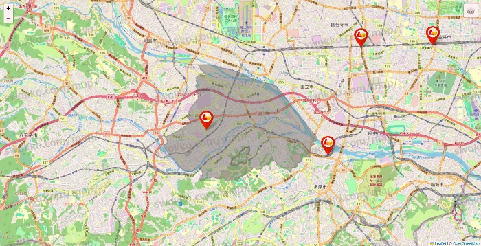 東京都のロッテリアの店舗地図