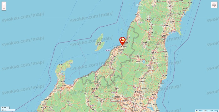 新潟県のロッテリアの店舗地図