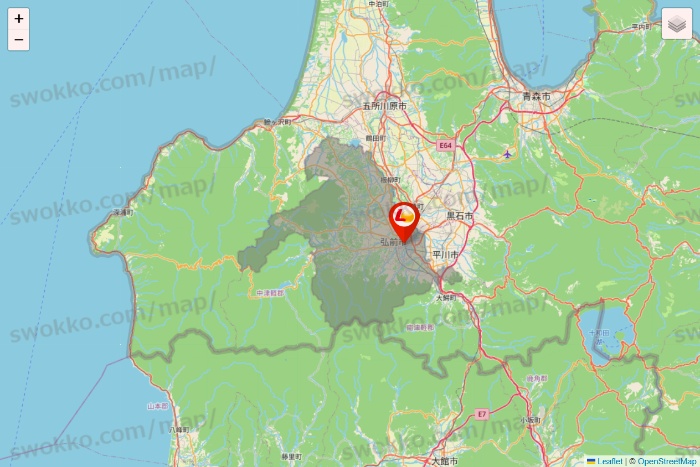 青森県のゼッテリアの店舗地図