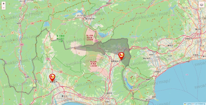 静岡県のロッテリアの店舗地図