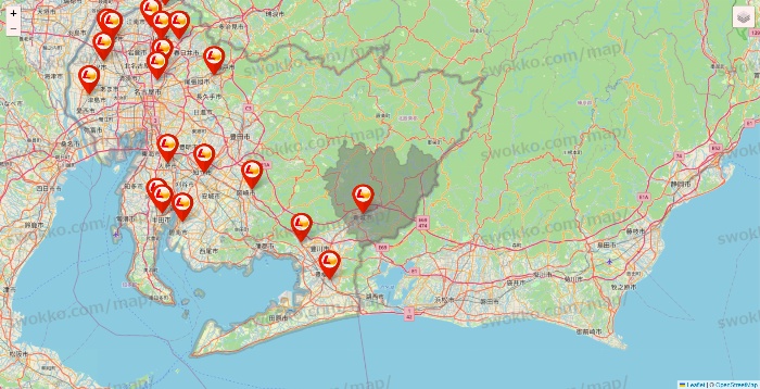 愛知県のロッテリアの店舗地図