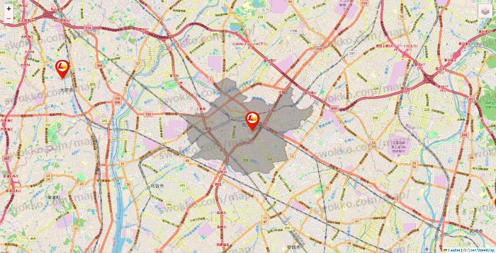 愛知県のロッテリアの店舗地図