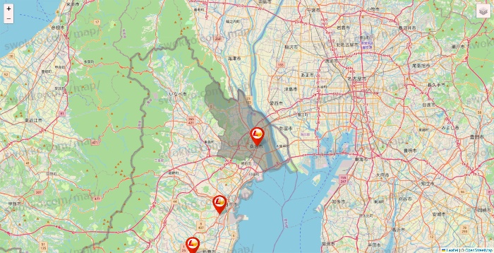 三重県のロッテリアの店舗地図