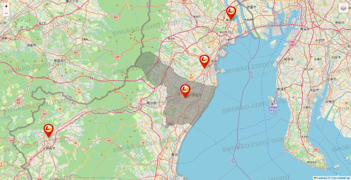 三重県のロッテリアの店舗地図