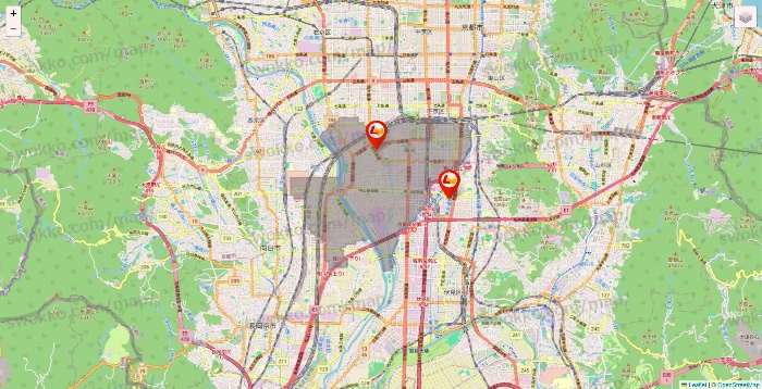 京都府のロッテリアの店舗地図