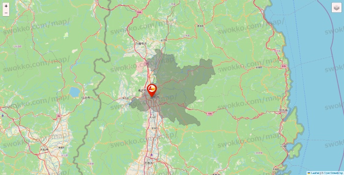 岩手県のロッテリアの店舗地図
