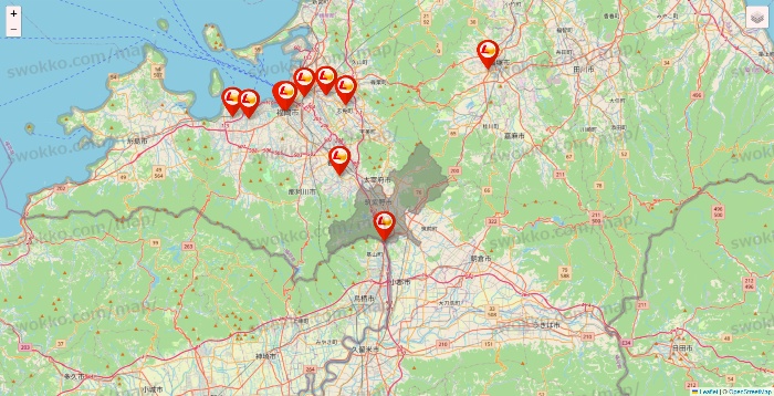 福岡県のロッテリアの店舗地図